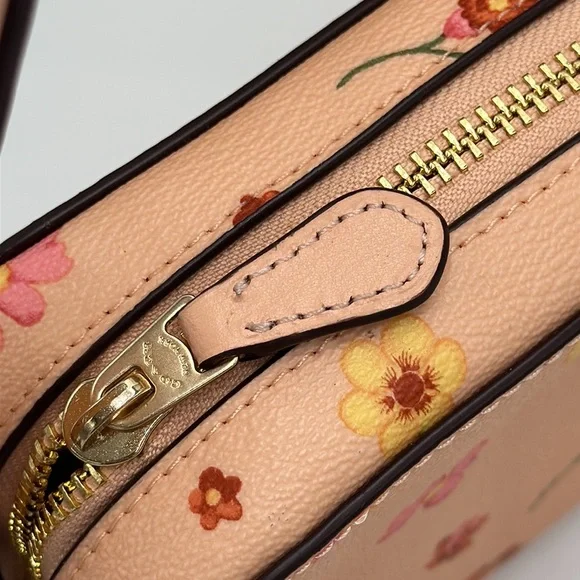 Coach Mini Camera Bag With Mystical Floral Print in Faded Blush Multi (C8699) - Picture 11 of 13